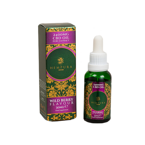 CBD Oil With Terpenes by Hempura - 2400mg CBD - Wild Berries Flavour - 30ml