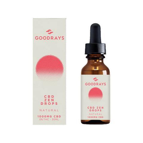 Goodrays 500mg - 1000mg CBD Natural Zen Drops - 15ml