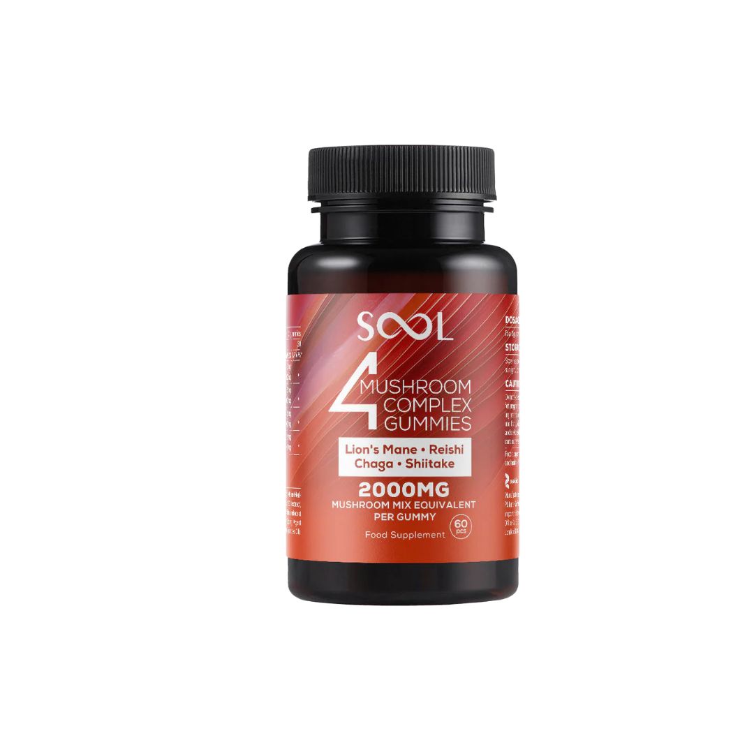 Mushroom Complex Gummies by Sool - Lion's Mane | Chaga | Reishi | Shiitake - 60 pc