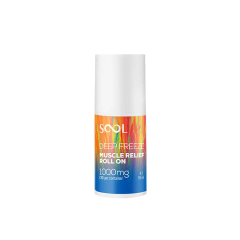 Deep Freeze CBD Muscle Relief Roll On by SOOL - 1000mg - Fast Absorbing! 50ml