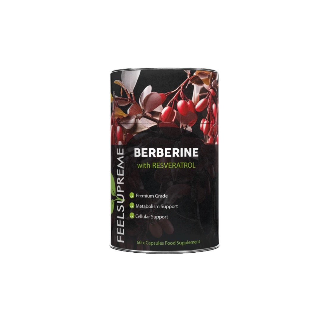 Feel Supreme 400mg Premium Berberine & Resveratrol Supplement Capsules - 60 Caps - CBD Shack