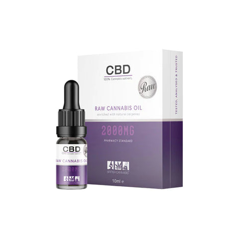 CBD by British Cannabis 250mg - 2000mg CBD Raw Cannabis Oil Drops 10ml