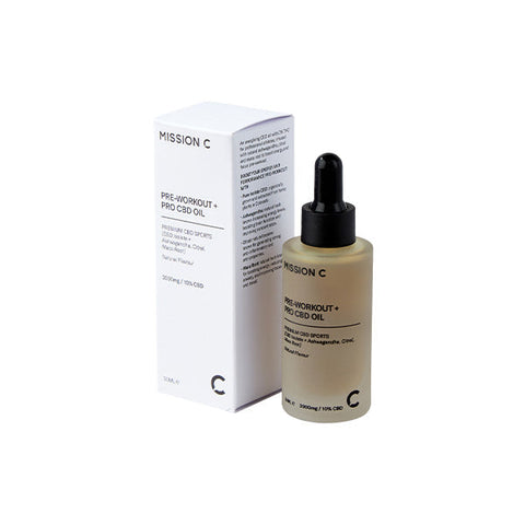 Pre Workout CBD Oil by Mission C | 3000mg Pure Isolate CBD |  30ml