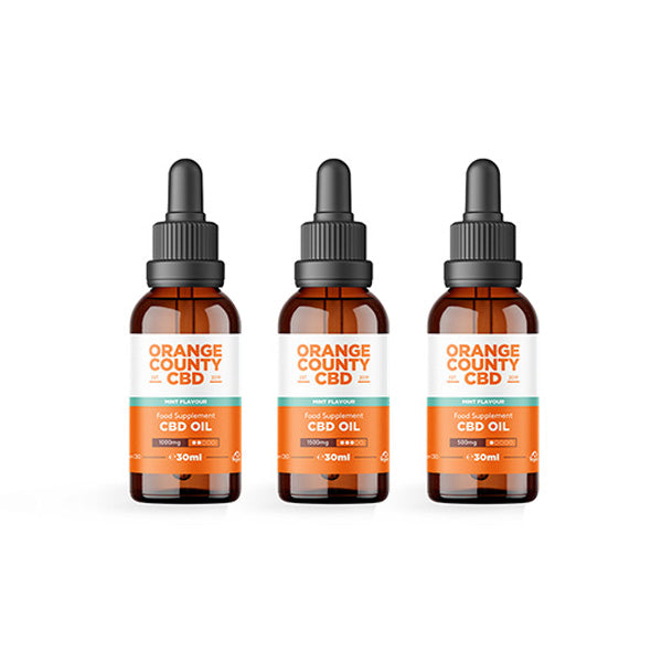 Orange County CBD 500mg - 1500mg Flavoured Tincture Oil 30ml