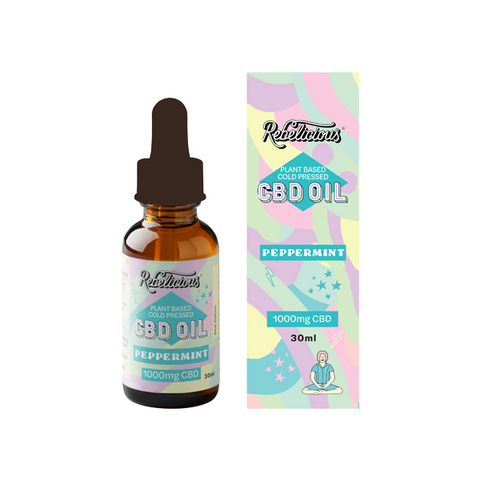 Rebelicious 1000mg Peppermint Plant Based Cold Pressed CBD Oil - 30ml