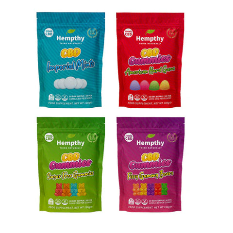 Hempthy 1000mg CBD Gummies - 50 Pieces