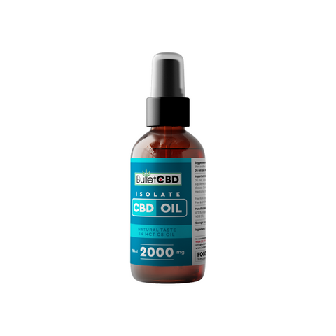 Bullet CBD 1000mg - 6000mg CBD Isolate MCT Oil Spray - 10ml