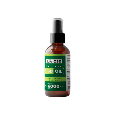 Bullet CBD 1000mg - 6000mg CBD Isolate MCT Oil Spray - 10ml