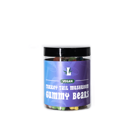 Loxa Turkey Tail Vegan Mushroom Gummy Bears 8000mg - 400g Tub - CBD Shack