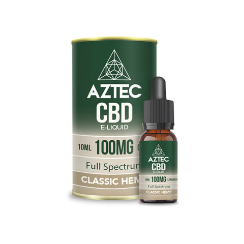 Aztec CBD 100mg - 1000mg CBD Vaping Liquid 10ml (50PG/50VG)