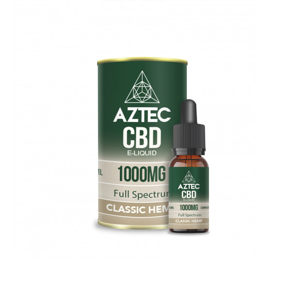 Aztec CBD 100mg - 1000mg CBD Vaping Liquid 10ml (50PG/50VG)