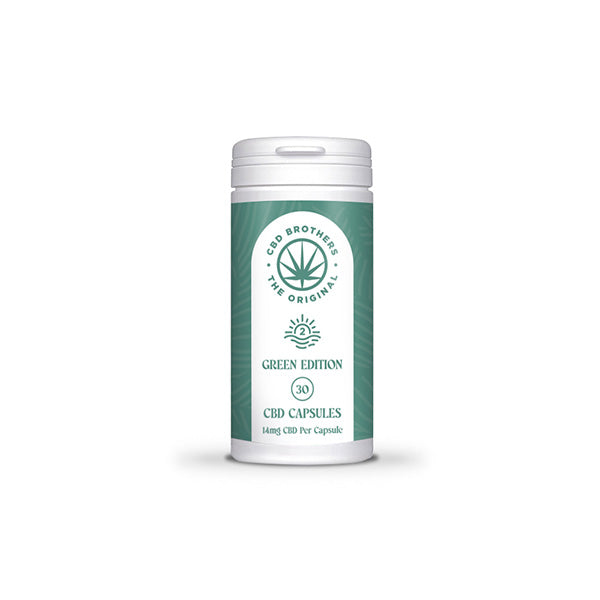 CBD Brothers Green Edition 210mg - 1050mg CBD/CBDA Vegan Capsules - 30 Caps