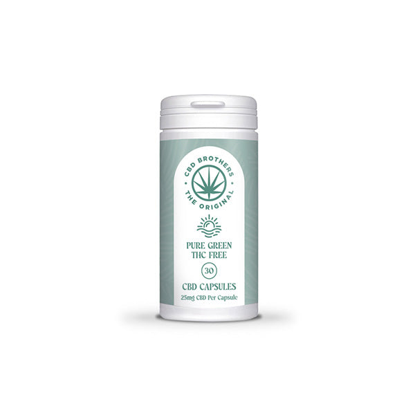 CBD Brothers Green Edition 210mg - 1050mg CBD/CBDA Vegan Capsules - 30 Caps