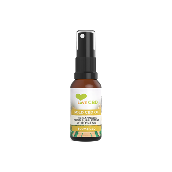 Love CBD 250mg - 1000mg Gold CBD Oil Spray - 20ml