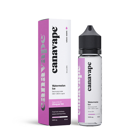 Canavape 1250mg CBD + CBG  Vaping Liquid 50ml (Various VG/PG Ratios)