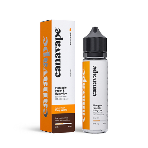 Canavape 1250mg CBD + CBG  Vaping Liquid 50ml (Various VG/PG Ratios)