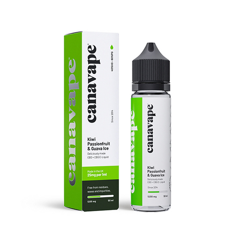 Canavape 1250mg CBD + CBG  Vaping Liquid 50ml (Various VG/PG Ratios)