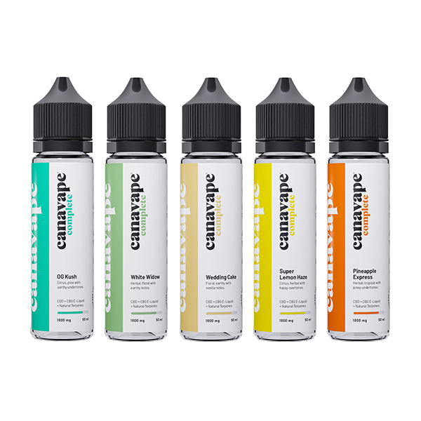 Canavape 1800mg Full-Spectrum CBD + CBG Vaping Liquid 50ml (30VG/70PG)