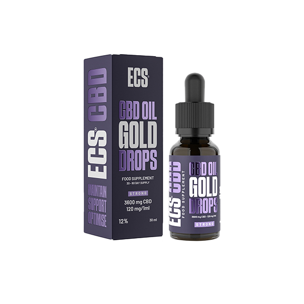 High Strength CBD Oil by ECS - 3600mg CBD - 12% ECS CBD Oil - 30ml
