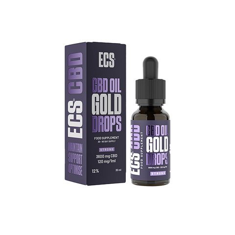 High Strength CBD Oil by ECS - 3600mg CBD - 12% ECS CBD Oil - 30ml
