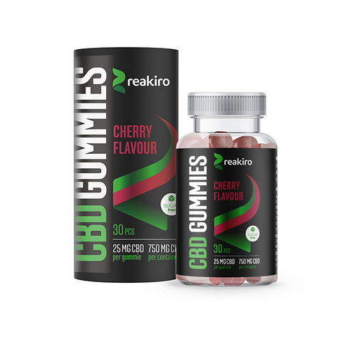 Full Spectrum CBD Gummies by Reakiro - 750mg CBD - Cherry - 30 Pieces