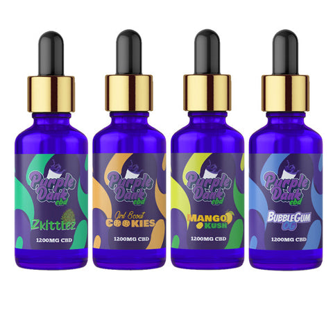 Full Spectrum CBD Oil by Purple Dank - 600mg-4800mg - 9 Flavours (BUY 1 GET 1 FREE)