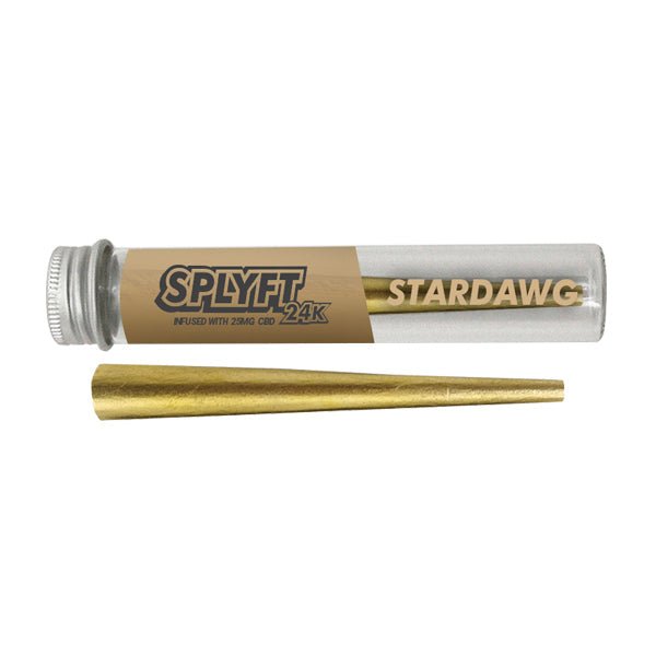 SPLYFT 24K Gold Edition 25mg CBD Infused Cones – Stardawg - CBD Shack
