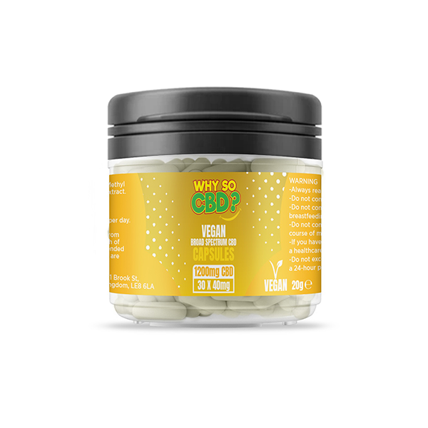 Why So CBD? 600mg - 1800mg CBD Vegan Capsules - 30 Caps