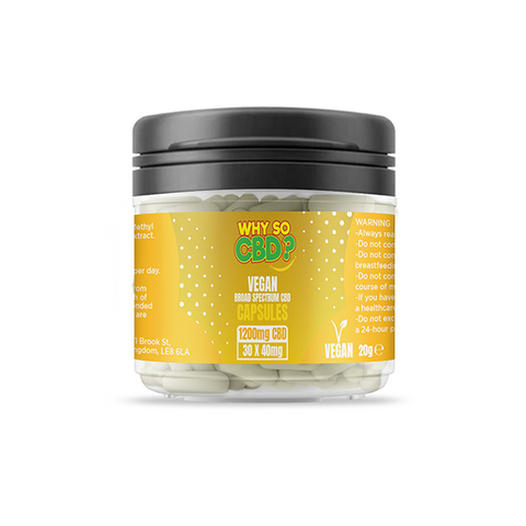 Why So CBD? 600mg - 1800mg CBD Vegan Capsules - 30 Caps