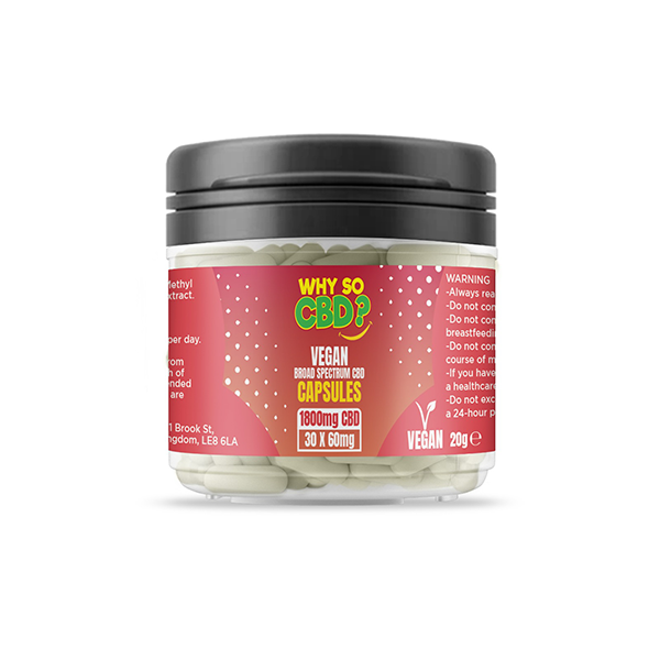 Why So CBD? 600mg - 1800mg CBD Vegan Capsules - 30 Caps