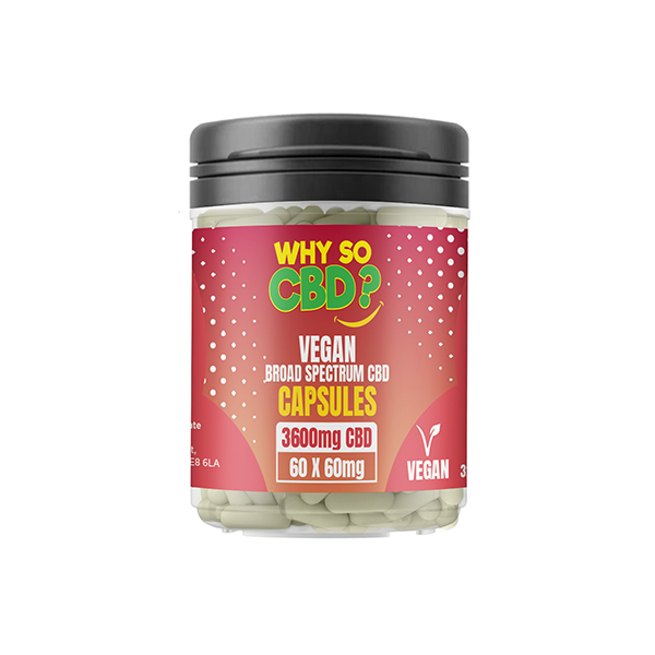 Broad Spectrum CBD Capsules by Why So CBD? 600mg to 3600mg - 30/60 Caps