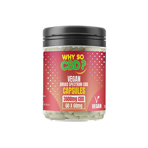 Why So CBD? 1200mg - 3600mg CBD Vegan Capsules - 60 Caps