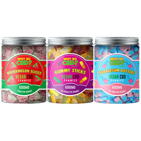 CBD Gummies by Why So CBD? 500mg - 6000mg Max Strength CBD!! - 11 Flavours