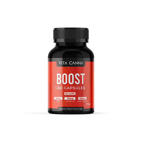 Broad Spectrum CBD Capsules by Vita Canna | Vegan | 500mg-1000mg | 50 caps