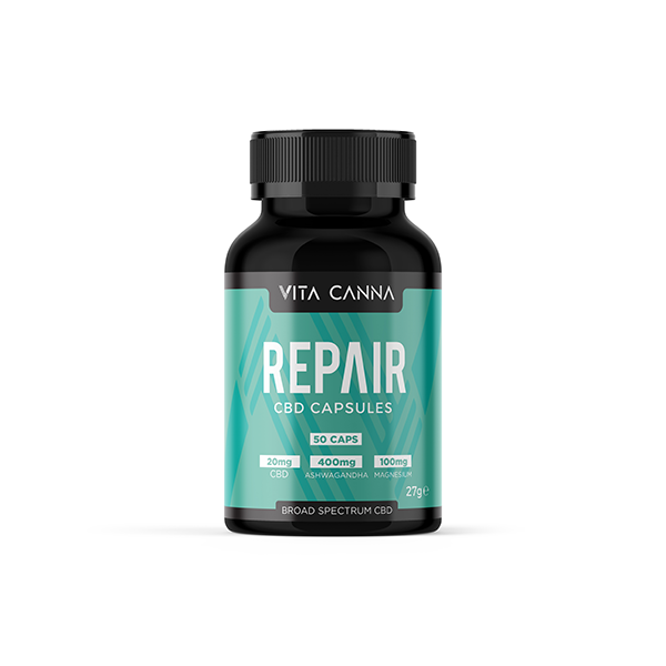 Broad Spectrum CBD Capsules by Vita Canna | Vegan | 500mg-1000mg | 50 caps