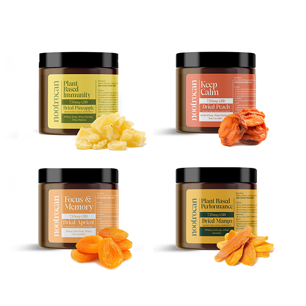 CBD Dried Fruits by Nootrocan 375mg-750mg Full Spectrum CBD - 4 Flavours! 150/300g