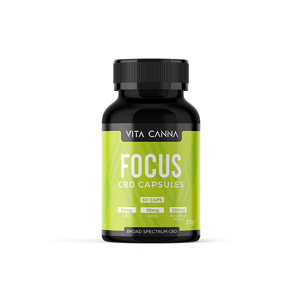 Broad Spectrum CBD Capsules by Vita Canna | Vegan | 500mg-1000mg | 50 caps
