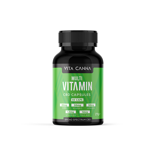 Broad Spectrum CBD Capsules by Vita Canna | Vegan | 500mg-1000mg | 50 caps