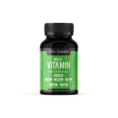 Vita Canna 500mg/1000mg Broad Spectrum CBD Vegan Capsules - 50 Caps