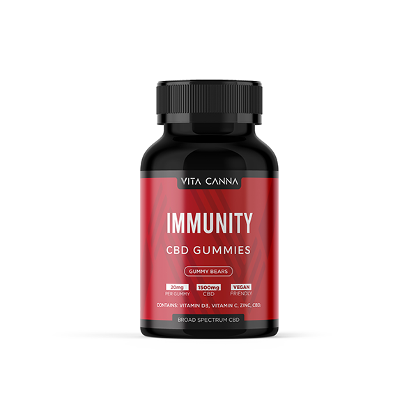 CBD Gummies by Vita Canna 750mg-1500mg CBD - Essential Vitamins + Vegan - 75 pcs