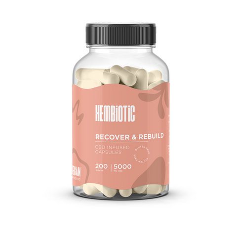 Hembiotic 5000mg Bulk CBD Capsules - 200 Caps