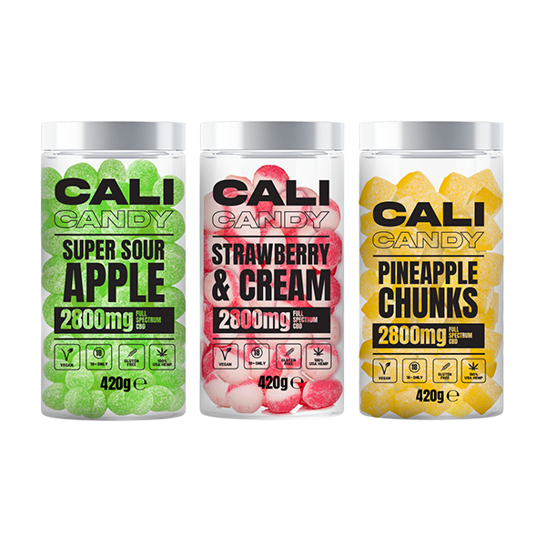 CALI CANDY CBD Sweets - 850mg to 2800mg Full-Spectrum CBD | 10 Flavours