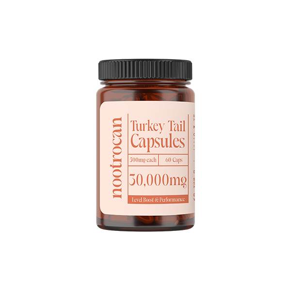 Pure Mushroom Extract Capsules by Nootrocan - 30000mg Extracts - 60 Caps