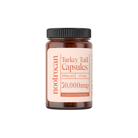 Pure Mushroom Extract Capsules by Nootrocan - 30000mg Extracts - 60 Caps