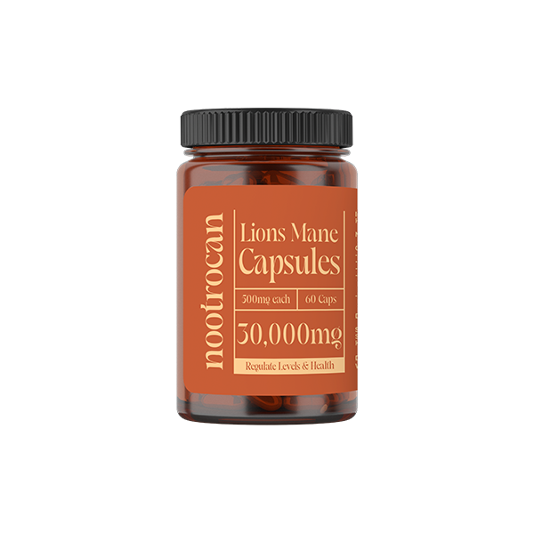 Pure Mushroom Extract Capsules by Nootrocan - 30000mg Extracts - 60 Caps