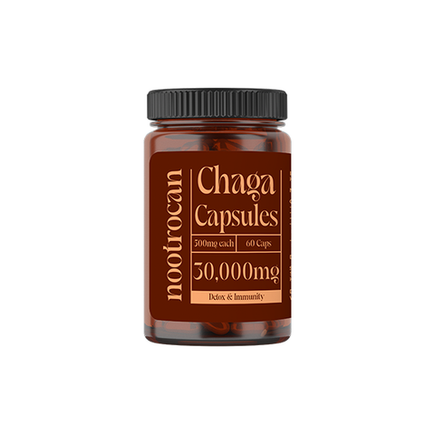 Pure Mushroom Extract Capsules by Nootrocan - 30000mg Extracts - 60 Caps