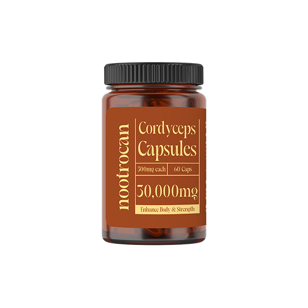Pure Mushroom Extract Capsules by Nootrocan - 30000mg Extracts - 60 Caps