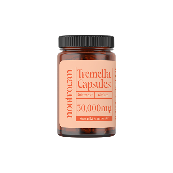 Pure Mushroom Extract Capsules by Nootrocan - 30000mg Extracts - 60 Caps