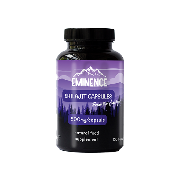 50000mg Vegan Shilajit Capsules by Eminence - 500mg Per Capsule - 100 Caps
