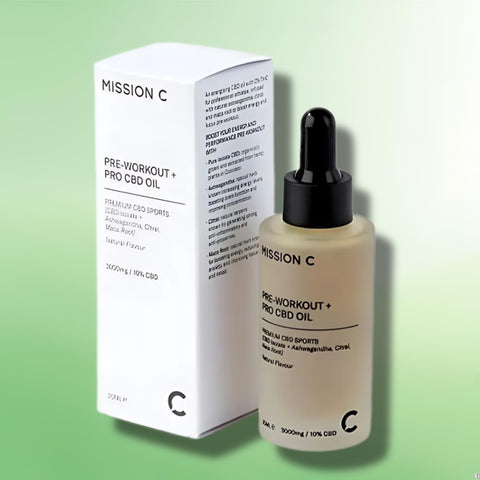 Pre Workout CBD Oil by Mission C | 3000mg Pure Isolate CBD |  30ml